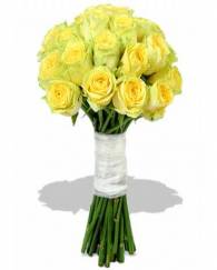 Hand Tied Yellow Rose Bunch