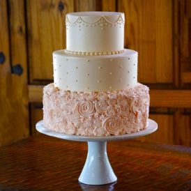 3 Tier Rose Wedding Cake - 4 KG